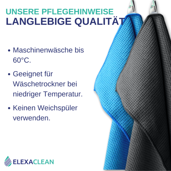 ELEXACLEAN Mikrofaser Trockentuch Waffelstruktur